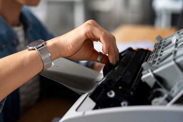 Printer support illustration